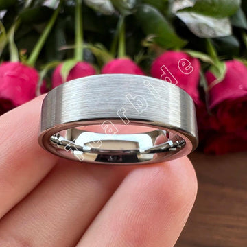 New Arrival Pipe Cut Brushed Finish 6MM 8MM Classic Tungsten Carbide Rings for Men Women - Dailylife Gift Comfort Fit Jewellery - The Jewellery Supermarket